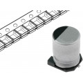 RC1H107M08010VR; Capacitor: electrolytic; SMD; 100uF; 50VDC; Ø8x10mm; ±20%; 1000h; SAMWHA RC1H107M08010VR; Capacitor: electrolytic; SMD; 100uF; 50VDC; Ø8x10mm; ±20%; 1000h; SAMWHA