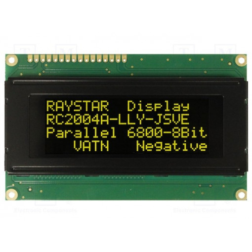 RC2004A-LLY-JSVE; Display: LCD; alphanumeric; VA Negative; 20x4; 98x60x13.6mm; LED; RAYSTAR OPTRONICS