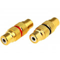 30.4201-02; Adapter; RCA socket,both sides; set includes 2 adapters; ACV
