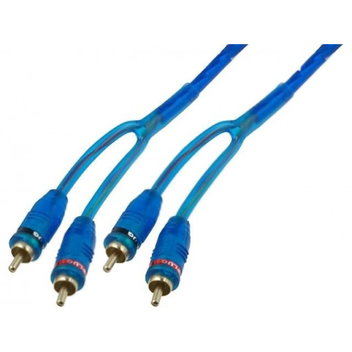 ; Cable; for amplifier; RCA socket x2,RCA plug x2; 5m; 4CARMEDIA