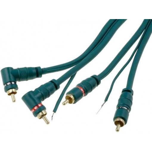 ; Cable; for amplifier; RCA plug x2,RCA plug x2 angled,control; 4CARMEDIA