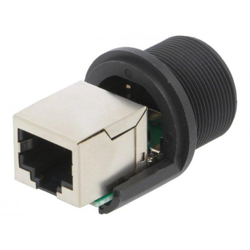 RCP-5SPFFH-SCM7001; Coupler; PIN: 8; Cat: 5e; Layout: 8p8c; RJ45 socket,both sides; IP67; AMPHENOL