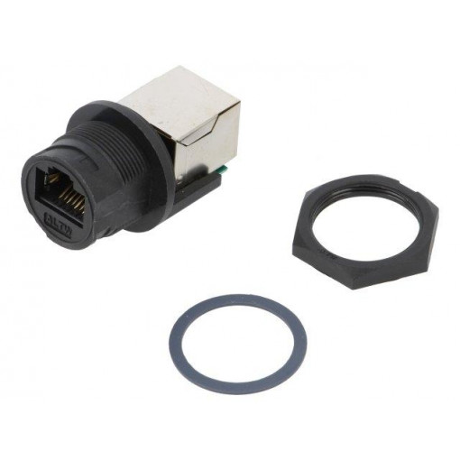 RCP-5SPFFH-TCU7001; Coupler; PIN: 8; Cat: 5e; Layout: 8p8c; RJ45 socket,both sides; IP67; AMPHENOL