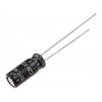 RD1C476M05011BB; Capacitor: electrolytic; THT; 47uF; 16VDC; Ø5x11mm; Pitch: 2mm; ±20%; SAMWHA