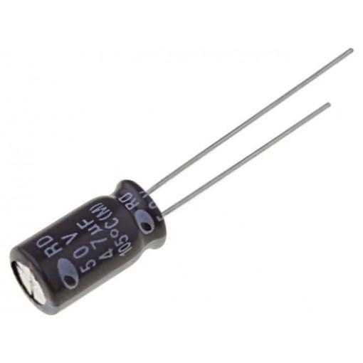 RD1H476M6L011BB; Capacitor: electrolytic; THT; 47uF; 50VDC; Ø6.3x11mm; Pitch: 2.5mm; SAMWHA