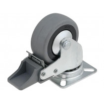 452056; Transport wheel; Ø: 60mm; W: 24mm; H: 83mm; torsional with lock; ELESA+GANTER