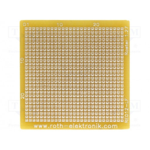 RE012-LF; Board: universal; single sided,prototyping; W: 38.1mm; L: 39.17mm; ROTH ELEKTRONIK GMBH RE012-LF; Board: universal; single sided,prototyping; W: 38.1mm; L: 39.17mm; ROTH ELEKTRONIK GMBH