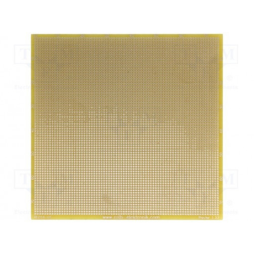 RE014-LF; Board: universal; single sided,prototyping; W: 99.06mm; L: 99.69mm; ROTH ELEKTRONIK GMBH RE014-LF; Board: universal; single sided,prototyping; W: 99.06mm; L: 99.69mm; ROTH ELEKTRONIK GMBH