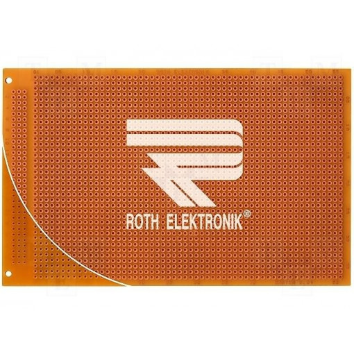 RE060-HP; Board: universal; single sided,prototyping; W: 100mm; L: 160mm; ROTH ELEKTRONIK GMBH RE060-HP; Board: universal; single sided,prototyping; W: 100mm; L: 160mm; ROTH ELEKTRONIK GMBH