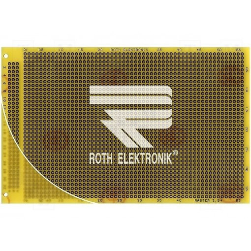 RE060-LF; Board: universal; single sided,prototyping; W: 100mm; L: 160mm; ROTH ELEKTRONIK GMBH RE060-LF; Board: universal; single sided,prototyping; W: 100mm; L: 160mm; ROTH ELEKTRONIK GMBH