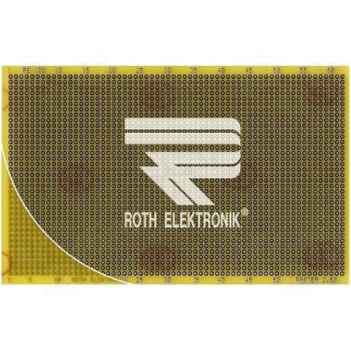 RE100-LF; Board: universal; single sided,prototyping; W: 100mm; L: 160mm; ROTH ELEKTRONIK GMBH RE100-LF; Board: universal; single sided,prototyping; W: 100mm; L: 160mm; ROTH ELEKTRONIK GMBH