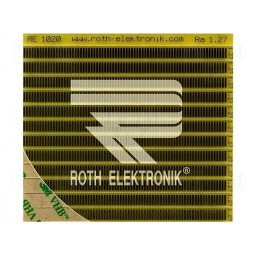 RE1020; Board: universal; single sided,prototyping; W: 90mm; L: 100mm; ROTH ELEKTRONIK GMBH RE1020; Board: universal; single sided,prototyping; W: 90mm; L: 100mm; ROTH ELEKTRONIK GMBH