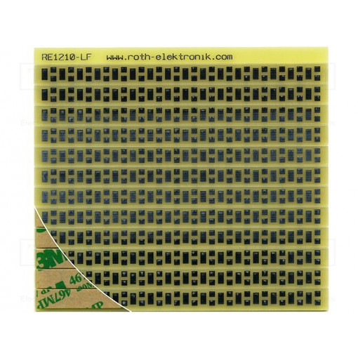 RE1210-LF; Board: universal; single sided,prototyping; W: 90mm; L: 100mm; ROTH ELEKTRONIK GMBH RE1210-LF; Board: universal; single sided,prototyping; W: 90mm; L: 100mm; ROTH ELEKTRONIK GMBH