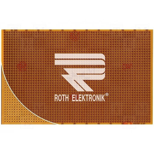 RE200-HP; Board: universal; single sided,prototyping; W: 100mm; L: 160mm; ROTH ELEKTRONIK GMBH RE200-HP; Board: universal; single sided,prototyping; W: 100mm; L: 160mm; ROTH ELEKTRONIK GMBH