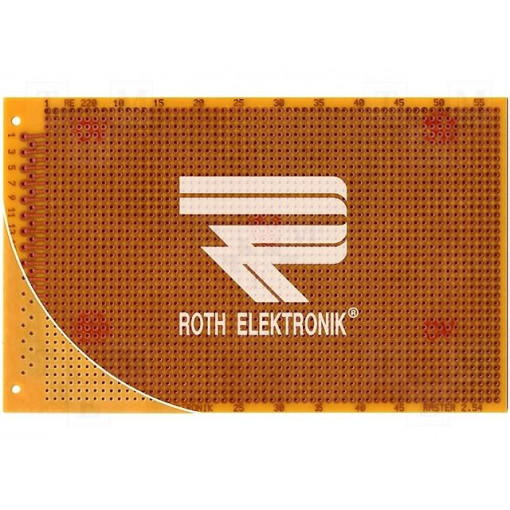 RE220-HP; Board: universal; single sided,prototyping; W: 100mm; L: 160mm; ROTH ELEKTRONIK GMBH RE220-HP; Board: universal; single sided,prototyping; W: 100mm; L: 160mm; ROTH ELEKTRONIK GMBH