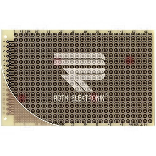 RE220-LF; Board: universal; single sided,prototyping; W: 100mm; L: 160mm; ROTH ELEKTRONIK GMBH RE220-LF; Board: universal; single sided,prototyping; W: 100mm; L: 160mm; ROTH ELEKTRONIK GMBH