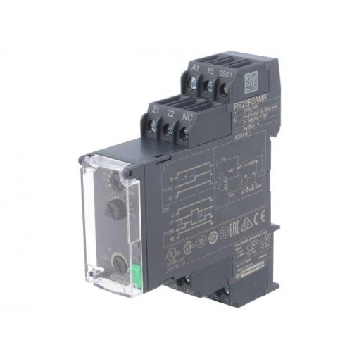 RE22R2AMR; Timer; 0,05s÷300h; DPDT; 250VAC/8A; 24÷240VAC; 24÷240VDC; DIN; IP20; SCHNEIDER ELECTRIC