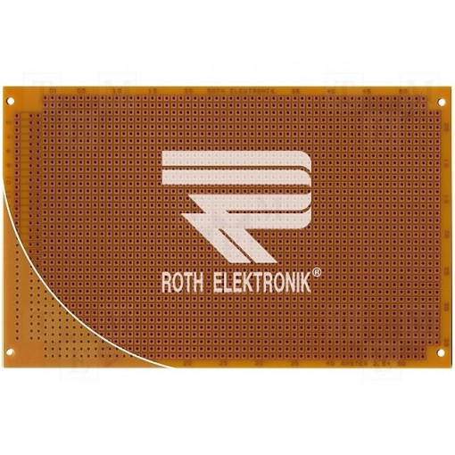 RE319-HP; Board: universal; single sided,prototyping; W: 100mm; L: 160mm; ROTH ELEKTRONIK GMBH