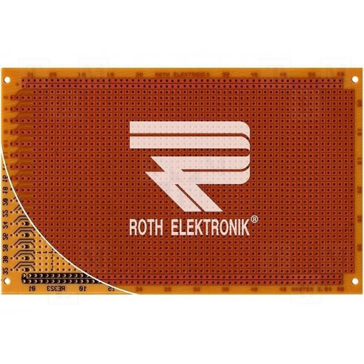 RE323-HP; Board: universal; single sided,prototyping; W: 100mm; L: 160mm; ROTH ELEKTRONIK GMBH