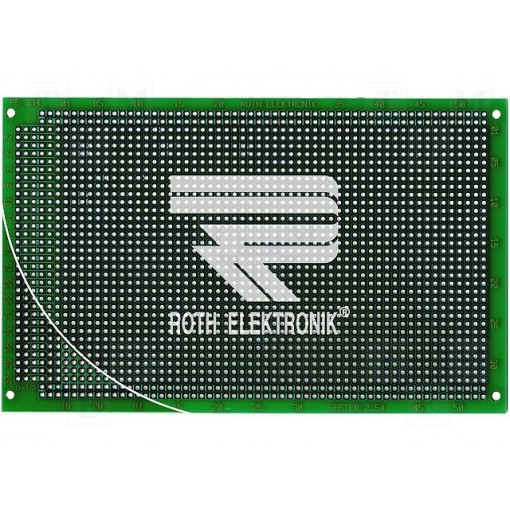 RE334-LF; Board: universal; double sided,prototyping; W: 100mm; L: 160mm; ROTH ELEKTRONIK GMBH