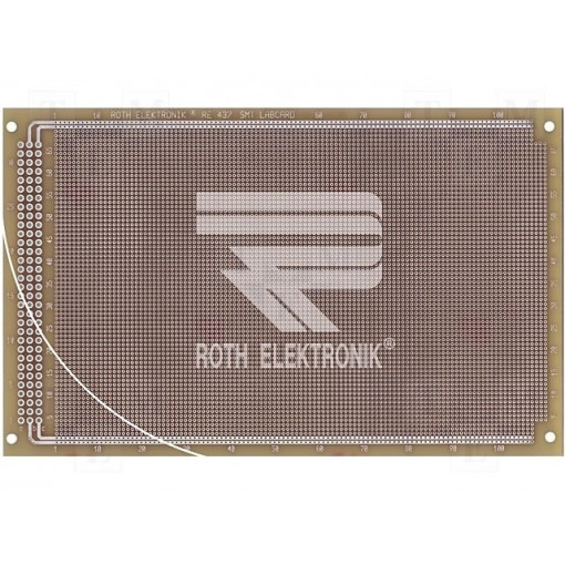 RE437-LF; Board: universal; double sided,prototyping; W: 100mm; L: 160mm; ROTH ELEKTRONIK GMBH