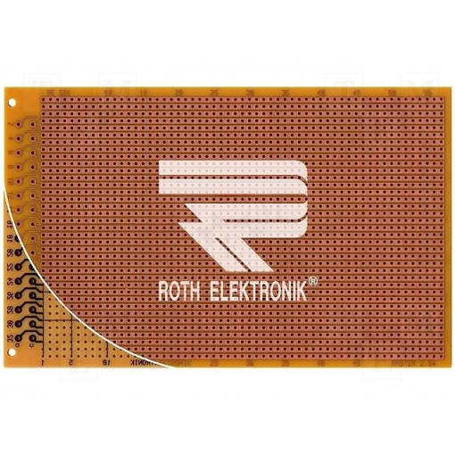 RE521-HP; Board: universal; single sided,prototyping; W: 100mm; L: 160mm; ROTH ELEKTRONIK GMBH
