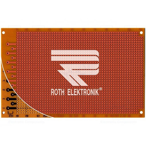 RE526-HP; Board: universal; single sided,prototyping; W: 100mm; L: 160mm; ROTH ELEKTRONIK GMBH