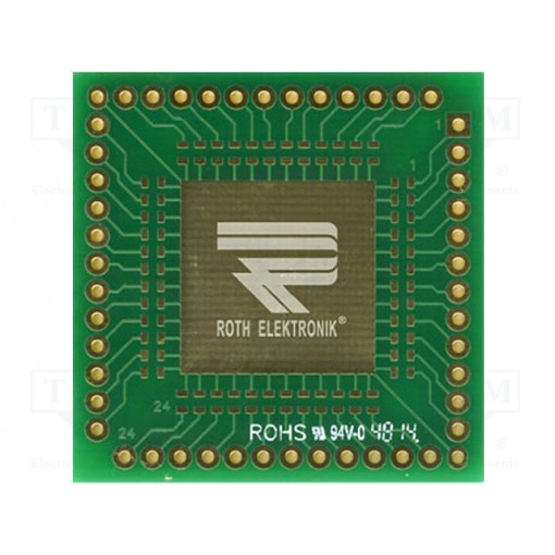 RE934-02E; Board: universal; multiadapter; W: 38.1mm; L: 38.1mm; QFN48,QFP48; ROTH ELEKTRONIK GMBH