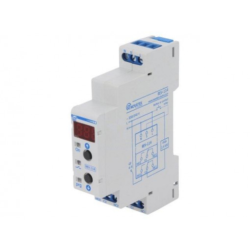 REV-114; Timer; 0,1s÷10days; DPDT; 250VAC/6A; 230÷240VAC; DIN; -30÷55°C; NOVATEK ELECTRO
