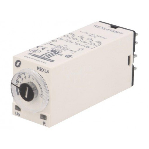 REXL4TMP7; Timer; 0,1s÷100h; 4PDT; 250VAC/5A; 230VAC; socket; -20÷60°C; PIN: 14; SCHNEIDER ELECTRIC