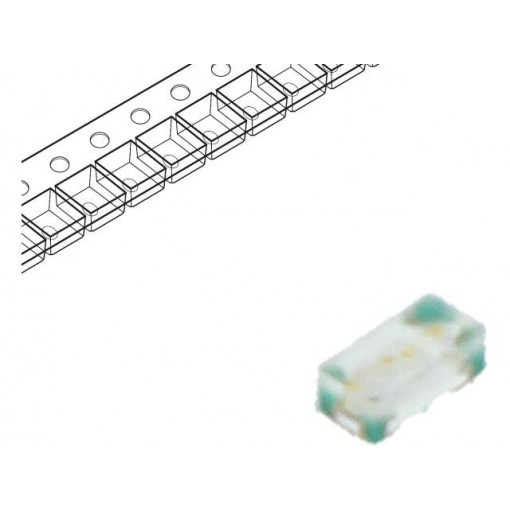 RF-BU0402TS-CE-B; LED; SMD; 0402; blue; 12÷100mcd; 1x0.5x0.4mm; 140°; 2.6÷3.3V; 5mA; REFOND
