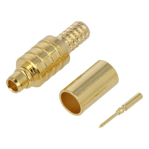 RF12-06-T-02-50-G; Plug; MMCX; male; straight; 50Ω; RG174,RG188,RG316; for cable; ADAM TECH