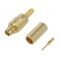 RF12-06-T-21-50-G; Plug; MMCX; male; 50Ω; soldering,crimped; for cable; teflon; ADAM TECH RF12-06-T-21-50-G; Plug; MMCX; male; 50Ω; soldering,crimped; for cable; teflon; ADAM TECH