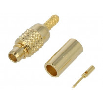 RF12-06-T-21-50-G; Plug; MMCX; male; 50Ω; soldering,crimped; for cable; teflon; ADAM TECH