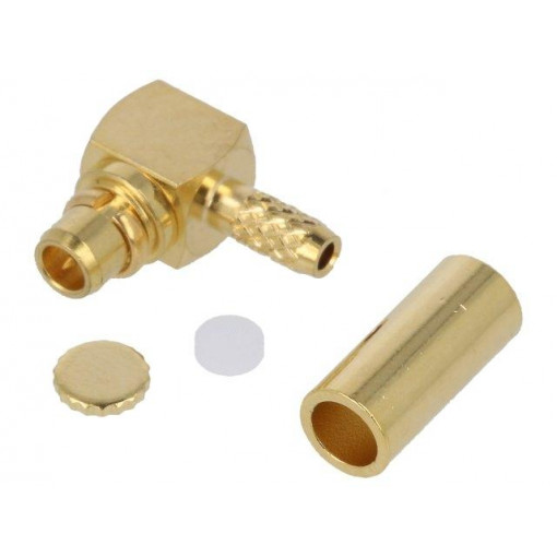 RF12-08A-T-21-50-G; Plug; MMCX; male; 50Ω; soldering,crimped; for cable; teflon; ADAM TECH