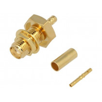 RF2-06A-T-02-50-G; Socket; SMA; female; straight; LMR100,RG174,RG316; crimped; teflon; ADAM TECH RF2-06A-T-02-50-G; Socket; SMA; female; straight; LMR100,RG174,RG316; crimped; teflon; ADAM TECH