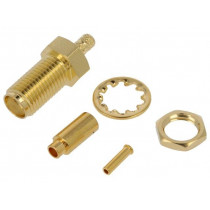 RF2-06A-T-21-50-G; Socket; SMA; female; straight; RG178(A,B); crimped; teflon; ADAM TECH