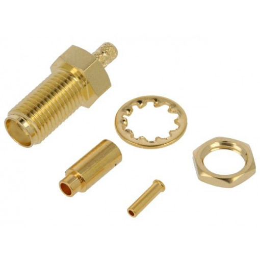 RF2-06A-T-21-50-G; Socket; SMA; female; straight; RG178(A,B); crimped; teflon; ADAM TECH