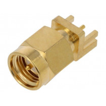 RF2-154-T-17-50-G; Socket; SMA; male; straight; THT; on PCBs; teflon; gold-plated; ADAM TECH