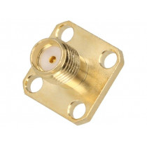 RF2-155-T-00-50-G; Socket; SMA; female; straight; soldering; for panel mounting; ADAM TECH