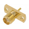 RF2-44A-T-00-50-G; Socket; SMA; female; straight; soldering; for panel mounting; ADAM TECH