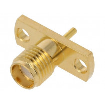 RF2-44A-T-00-50-G; Socket; SMA; female; straight; soldering; for panel mounting; ADAM TECH