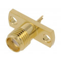 RF2-44B-T-00-50-G; Socket; SMA; female; straight; soldering; for panel mounting; ADAM TECH