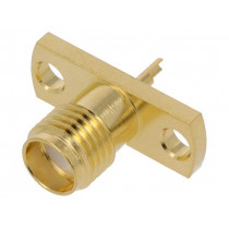 RF2-44B-T-00-50-G; Socket; SMA; female; straight; soldering; for panel mounting; ADAM TECH