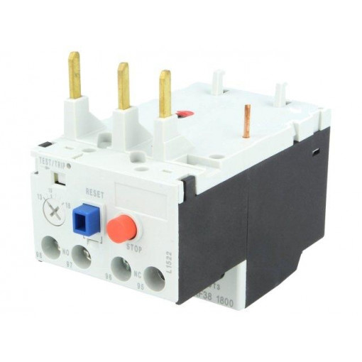 RF381800; Thermal relay; Series: RF38; Leads: screw terminals; 13÷18A; LOVATO ELECTRIC RF381800; Thermal relay; Series: RF38; Leads: screw terminals; 13÷18A; LOVATO ELECTRIC