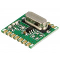 RFM119S-433S1; Module: RF; FM transmitter; FSK,GFSK,OOK; 433.92MHz; I2C; 13dBm; HOPE MICROELECTRONICS