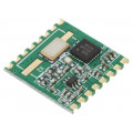 RFM22B-433S2; Module: RF; FM transceiver; FSK; 433.92MHz; SPI; -121dBm; 20dBm; HOPE MICROELECTRONICS