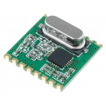 RFM23B-433S1; Module: RF; FM transceiver; FSK; 433.92MHz; SPI; -121dBm; 13dBm; HOPE MICROELECTRONICS
