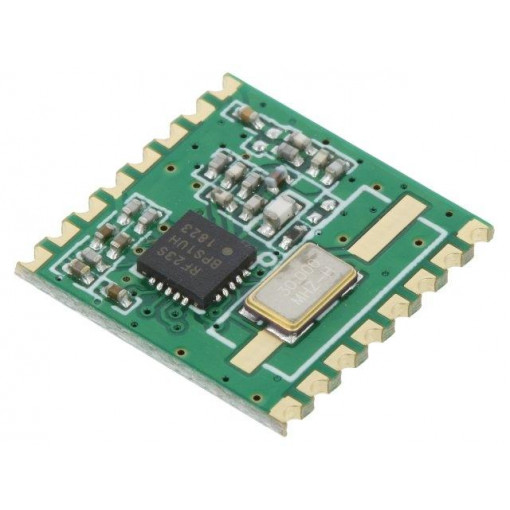RFM23B-433S2; Module: RF; FM transceiver; FSK; 433.92MHz; SPI; -121dBm; 13dBm; HOPE MICROELECTRONICS