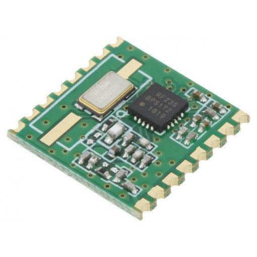 RFM23B-868S2; Module: RF; FM transceiver; FSK; 868MHz; SPI; -121dBm; 1.8÷3.6VDC; HOPE MICROELECTRONICS